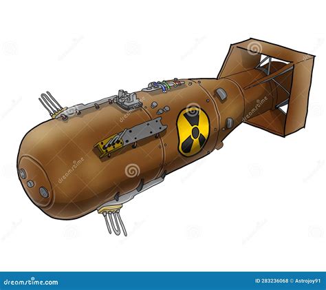 Little Boy Nuclear Bomb PNG Transparent Background with Brown Body ...