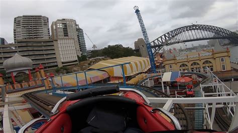 Hopkins & Pearce Wooden Wild Mouse Luna Park Sydney 2020 POV Onride Day ...