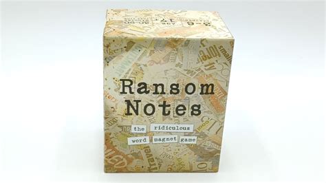 Ransom Notes Board Game: Rules and Instructions for How to Play - Geeky ...