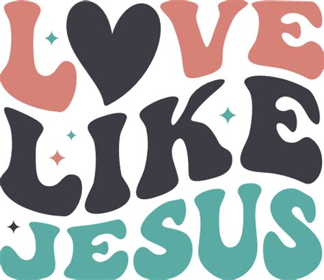 love like jesus - free svg file for members - SVG Heart