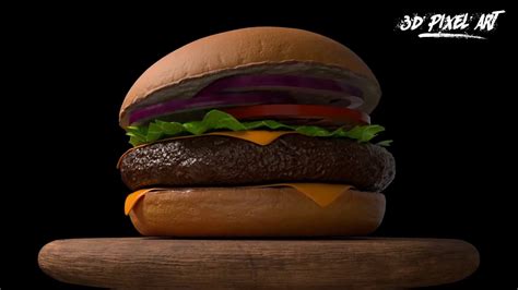 3D Animated Burger - YouTube