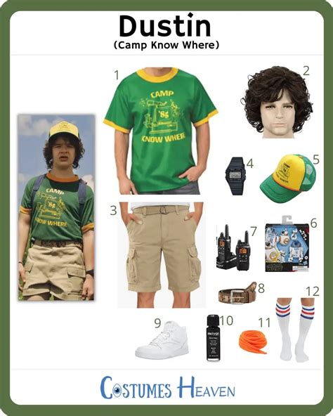 Dustin (Camp Know Where) Costume For Cosplay & Halloween 2024