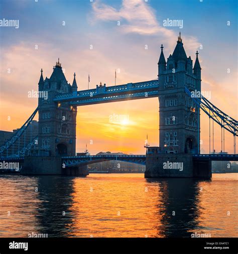 Tower Bridge at sunrise, London Stock Photo - Alamy