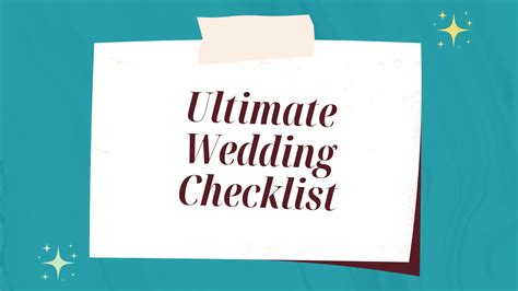 2023 Wedding Checklist - Altared Weddings & Events