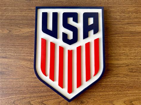 Wooden USA National Team Crest America Soccer Football Emblem - Etsy