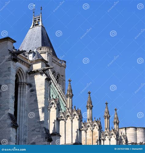 Gothic Architecture of the Basilica of Saint-Denis Stock Photo - Image ...