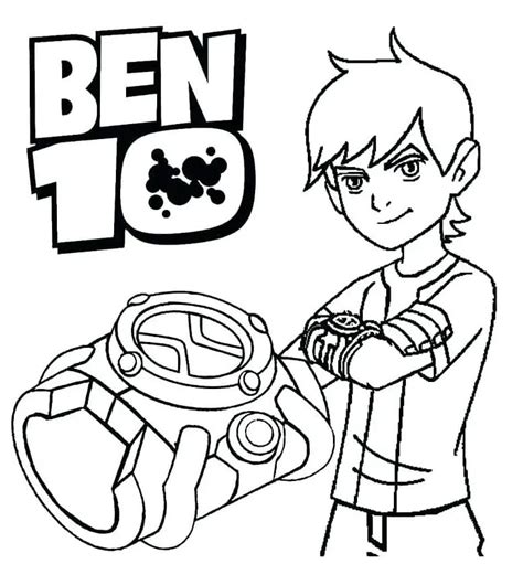 Ben 10 with Omnitrix coloring page - Download, Print or Color Online ...