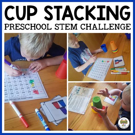 Cup Stacking Stem Challenge - Pre-K Printable Fun