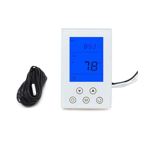 Underfloor Heating Programmable Thermostat with GFCI Includes Floor Sensor