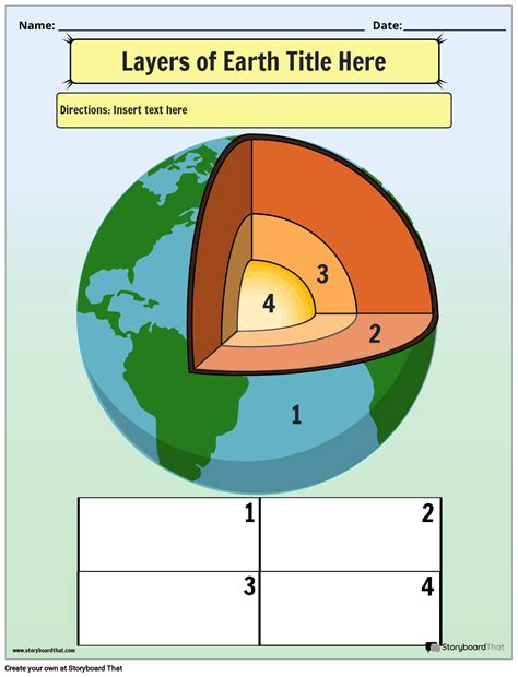 Free Layers of the Earth Worksheets | StoryboardThat - Worksheets Library