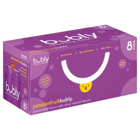 Bubly™ Passionfruit Flavored Sparkling Water Cans, 8 pk / 12 fl oz - Dillons Food Stores