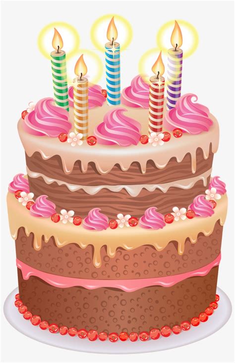 Happy Birthday Graphics Clip Art Png Free Download - Birthday Card Cake Png Transparent PNG ...