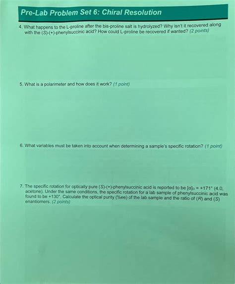 Solved 1. What is the purpose of chiral resolution? (1 | Chegg.com