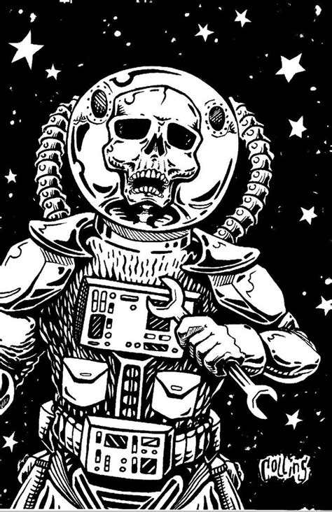 Space Skeleton Astronaut Vinyl Sticker #skeleton #astronaut #art # ...