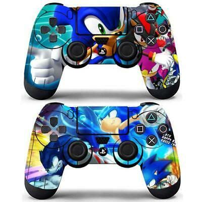 2 Packs PS4 Controllers Dualshock Skin Sonic The Hedgehog Sega Vinyl ...