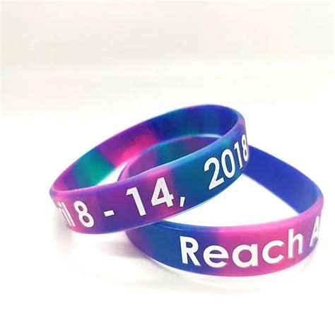 Custom rubber wristbands and silicone bracelets can be personalized with your messages, font and ...