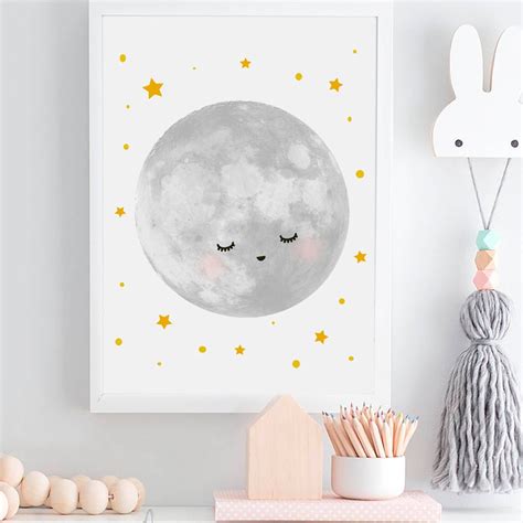 Moon Wall Decor Moon Nursery Decor Nursery Wall Art Nursery | Etsy | Nursery wall art, Kids room ...