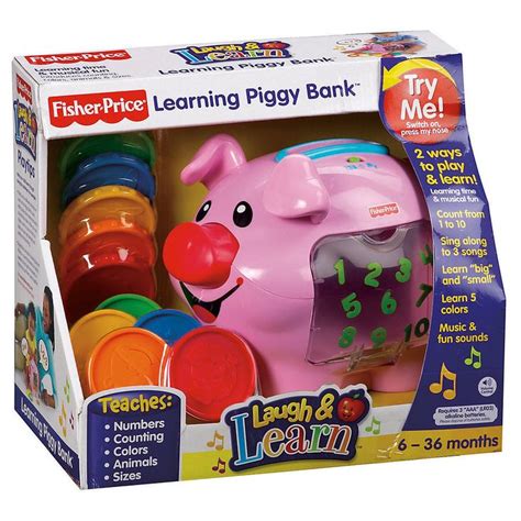 Fisher-Price Laugh & Learn Piggy Bank | Piggy bank, Fisher price, Piggy