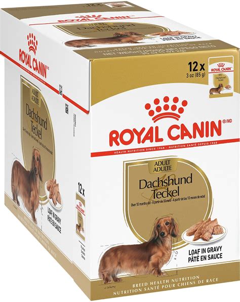 ROYAL CANIN Breed Health Nutrition Dachshund Adult Loaf In Gravy Pouch ...