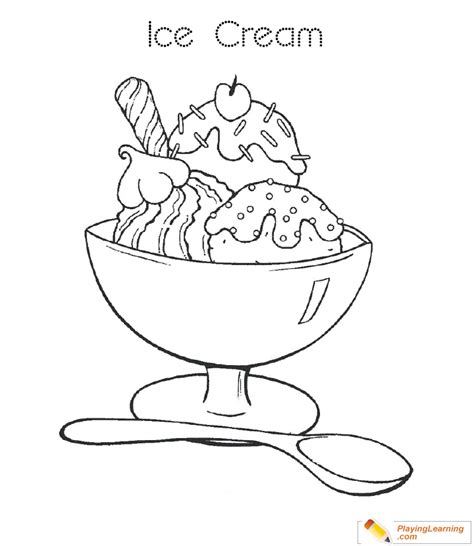 Ice Cream Cup Coloring Page Sketch Coloring Page