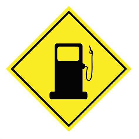 gas station road sign traffic sign 8164986 Vector Art at Vecteezy