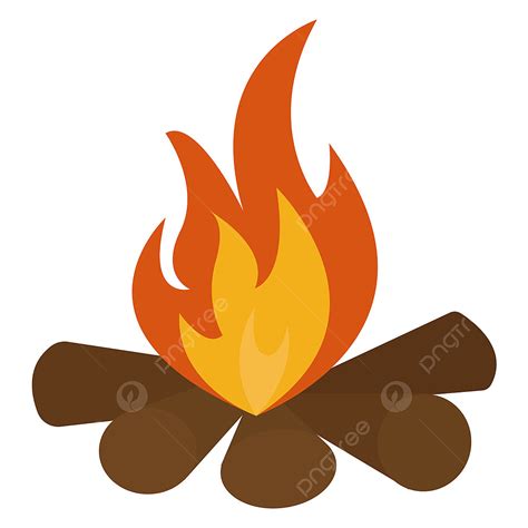 Camp Fire Clipart Hd PNG, Camp Fire Illustration Vector On White ...