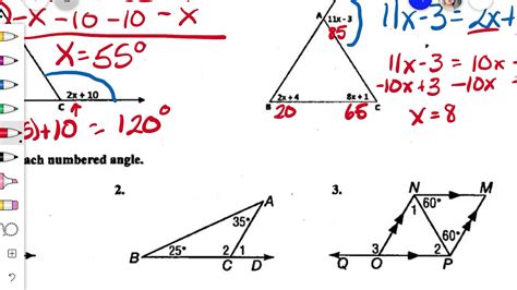 Triangle Angle Sum And Exterior Angle Theorem