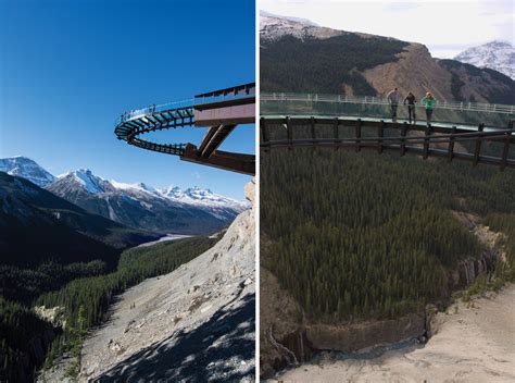 glacier skywalk extends over canada's jasper national park