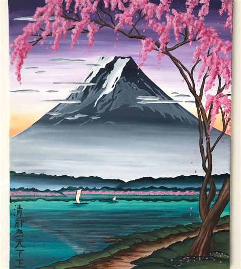 Mt Fuji Artwork . Japanese Art - Etsy | Japan painting, Japanese art ...