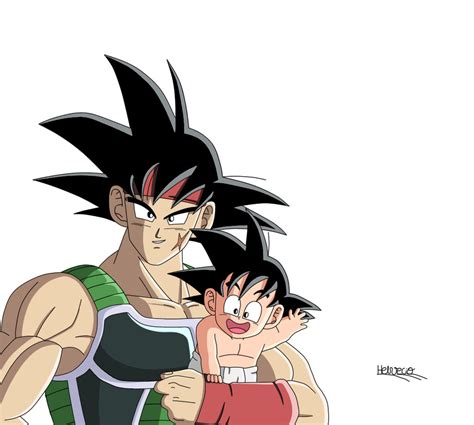 Bardock e Goku father and son by HelvecioBNF on DeviantArt