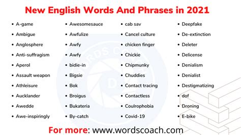 101 new English words And Phrases you should know in 2020 - vocabulary