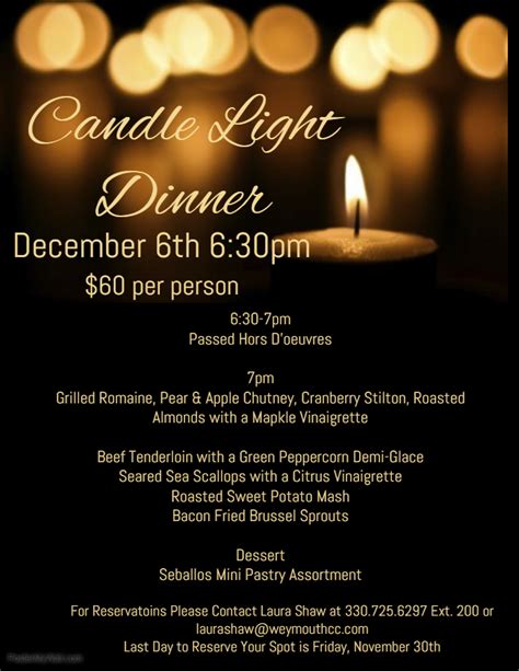 Candlelight Dinner | Weymouth Country Club | 2018-12-06