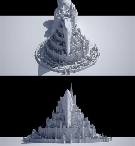 Minas Tirith by 3DEllesar on DeviantArt