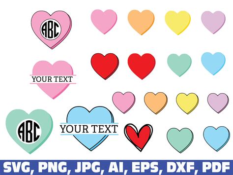 Heart Svg Conversation Hearts Svg Conversation Hearts PNG - Etsy