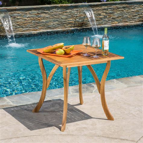 Baia Outdoor Acacia Wood Square Dining Table – GDFStudio