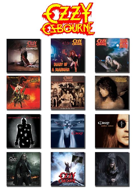 Ozzy Osbourne Studio Album Covers Artwork Poster Print Wall | Etsy