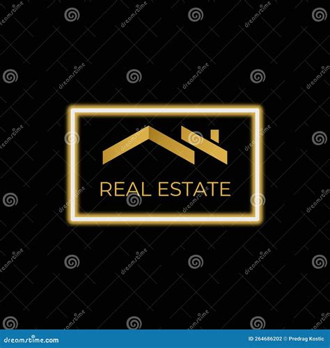 Real estate gold logo stock illustration. Illustration of poster - 264686202