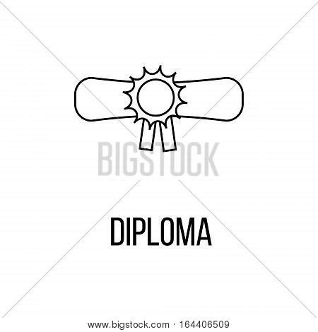 Diploma Icon Logo Vector & Photo (Free Trial) | Bigstock