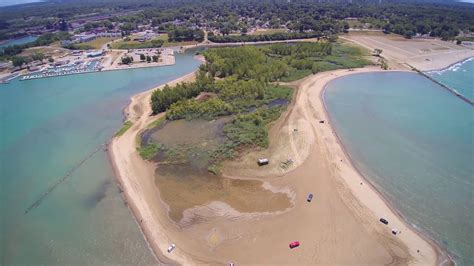 Conneaut Ohio Beach and Harbor - Yuneec Typhoon Drone Video - YouTube