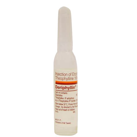 Deriphyllin Injection 10X2 ml Price, Uses, Side Effects, Composition - Apollo Pharmacy