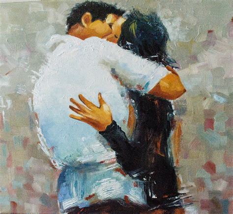 Passionate Embrace Original Painting Couple in Love Oil | Etsy