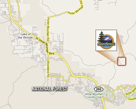 Pinetop, AZ Location Map for Sierra Springs Ranch