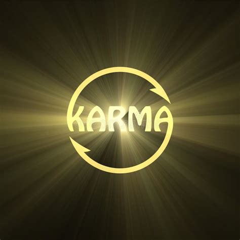 Karma Letter Buddhism Sign Light Flare Stock Illustration - Image: 49366935