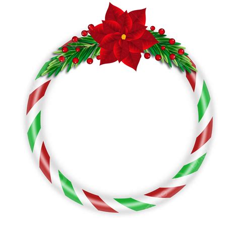 Christmas Round Frame Candy Cane Border, Christmas, Winter, Photocall ...