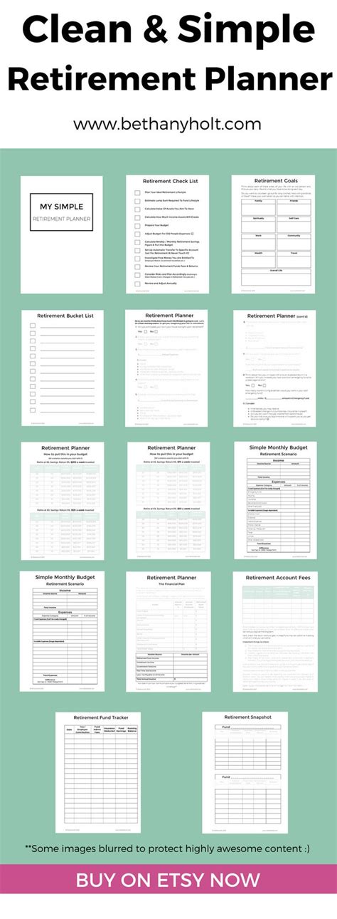 Retirement Planner, Planner Retirement, Financial Planner, Budget Planner, Retirement Printable ...