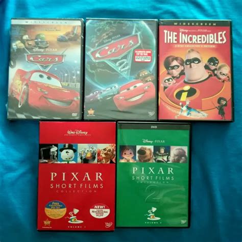 DISNEY PIXAR 5 DVD Lot Short Films Vol 1 2 Cars The Incredibles Luxo Jr Mater $12.99 - PicClick