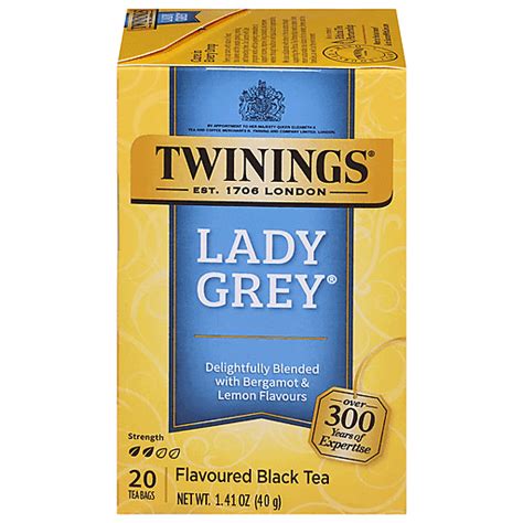 Twinings Flavoured Black Tea, Lady Grey, Tea Bags 20 ea | Bags ...