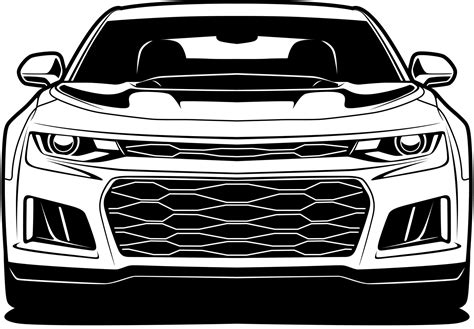 Black and white car vector illustration for conceptual design 7478397 Vector Art at Vecteezy