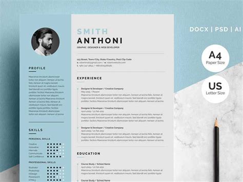 Free 2 Pages Resume Template Download | Free cv template word, Downloadable resume template, Cv ...