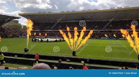 Molineux Stadium editorial stock image. Image of pyrotechnics - 160647024